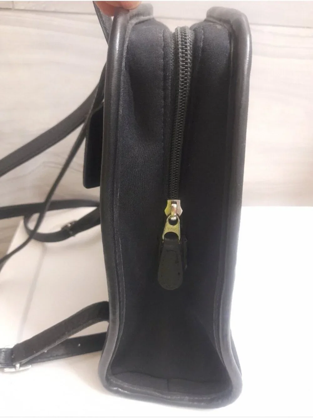 Coach Vintage Backpack Handbag Y2K Neoprene Leather Trim Zip Bag 6215